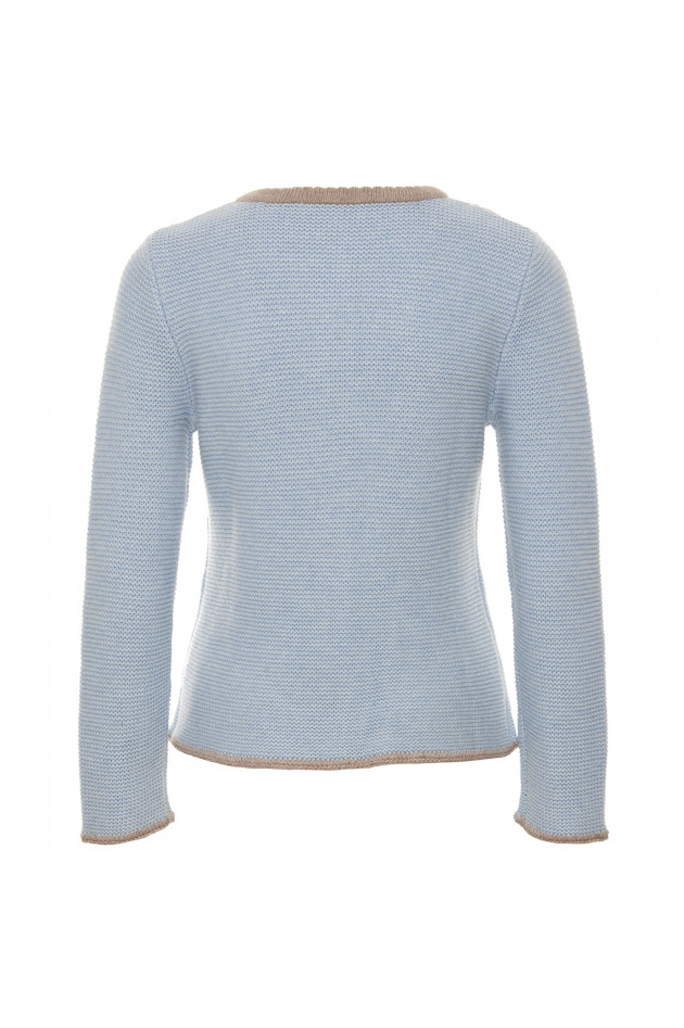 My Herzallerliebst Cashmere Weste ALICE in Hellblau/Beige