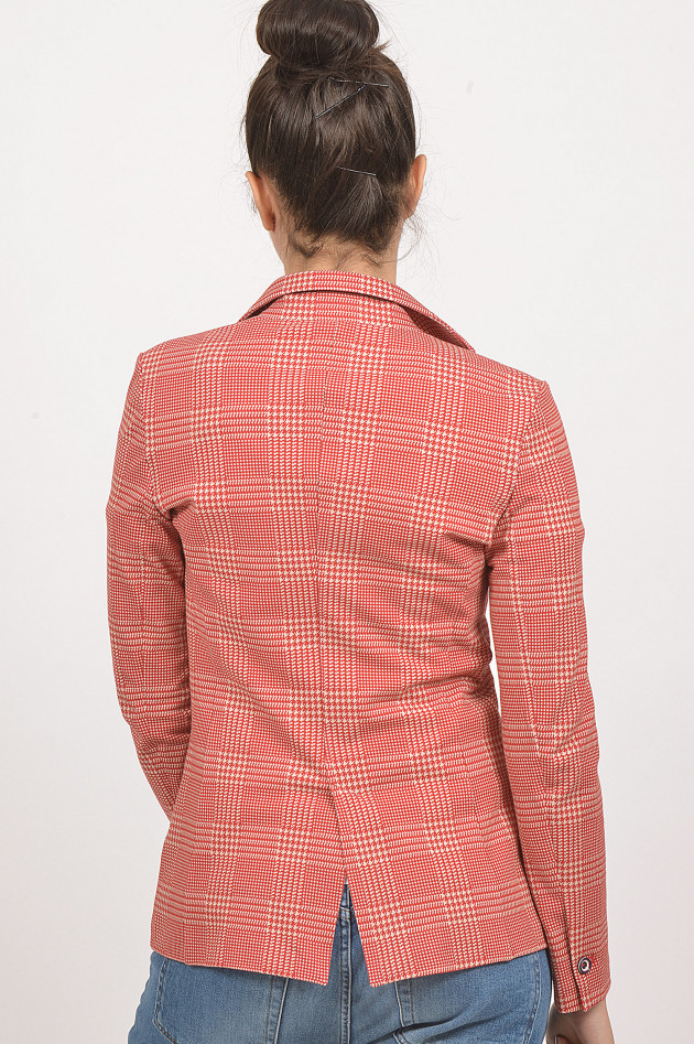 Circolo 1901 Blazer in Rot/Beige gemustert