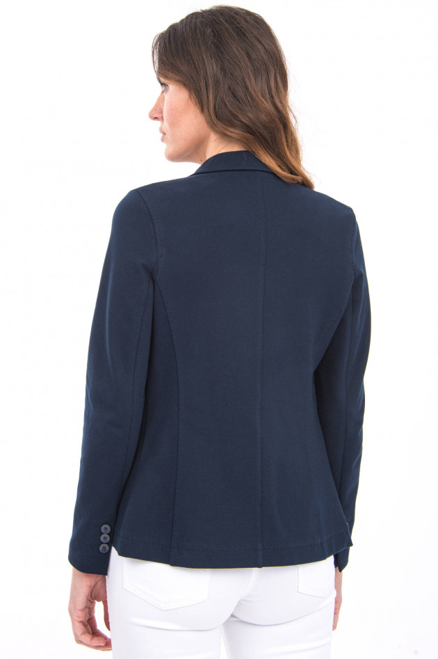 Circolo 1901 Strukturierter Blazer mit Ziersteppung in Navy