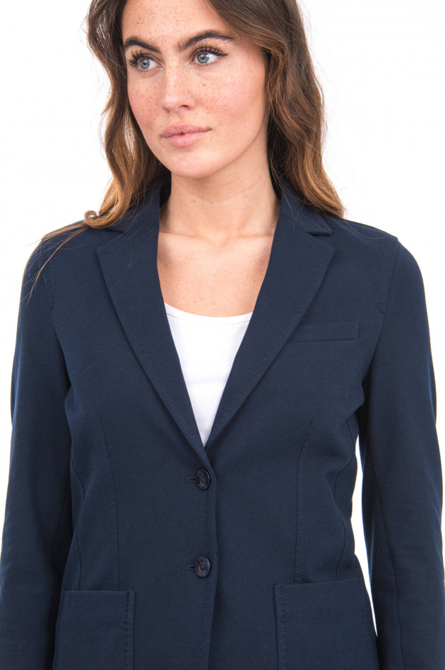 Circolo 1901 Strukturierter Blazer mit Ziersteppung in Navy