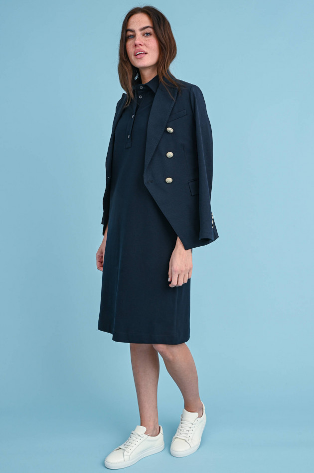 Circolo 1901 Doppelreihiger Piqué-Blazer in Navy