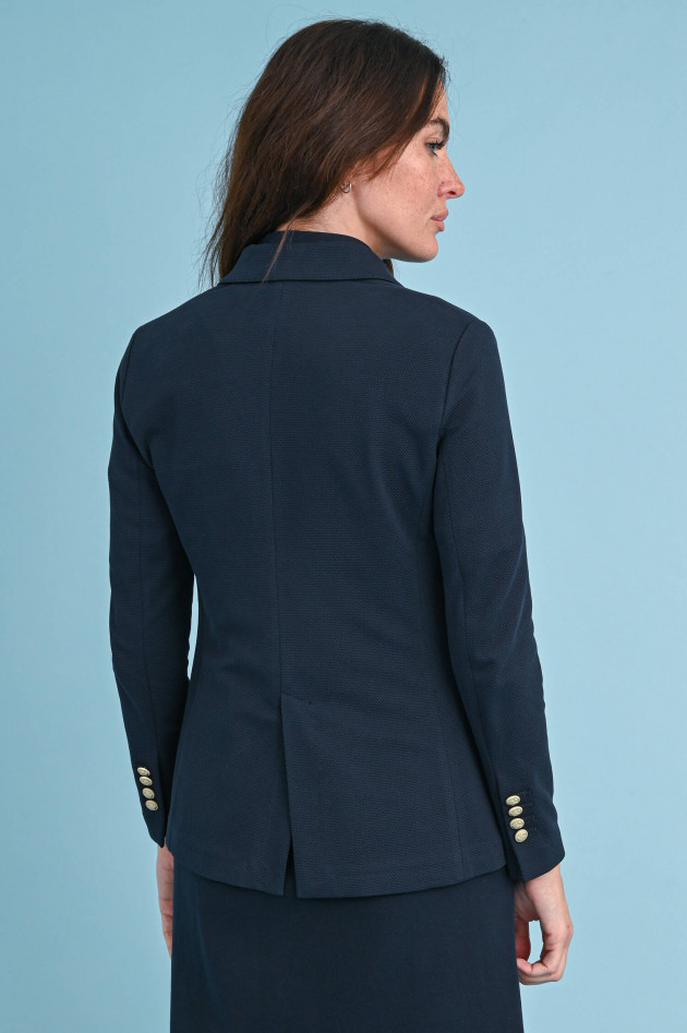 Circolo 1901 Doppelreihiger Piqué-Blazer in Navy