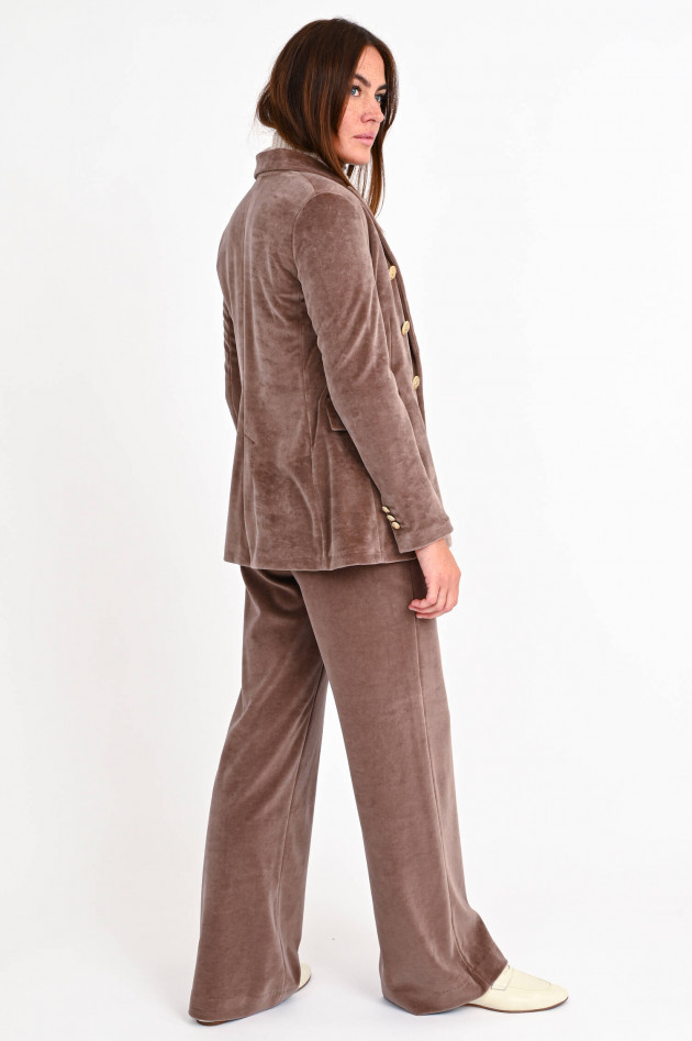 Circolo 1901 Daoppelreihiger Samt-Blazer in Haselnuss
