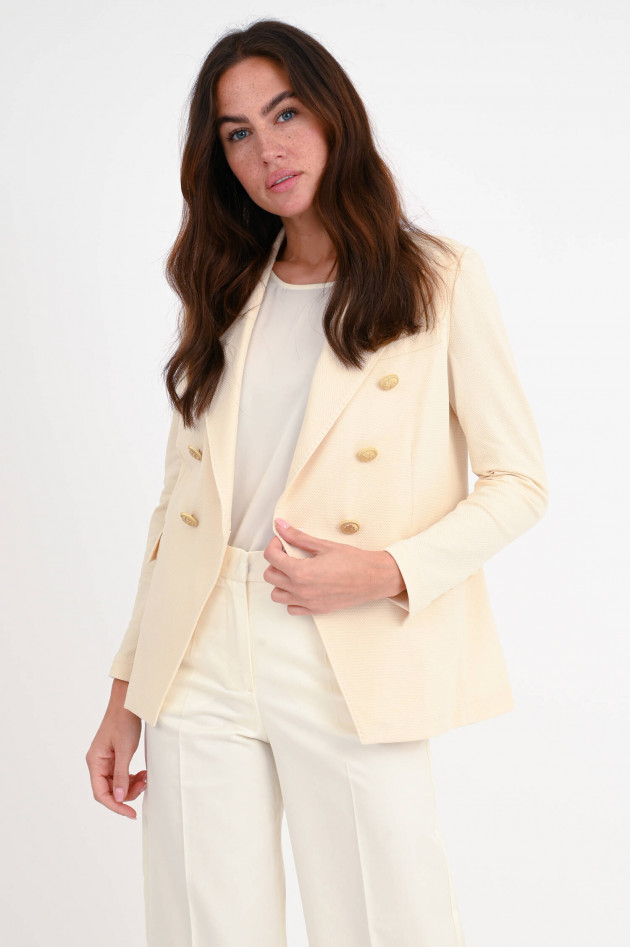 Circolo 1901 Doppelreihiger Oxford Blazer in Creme