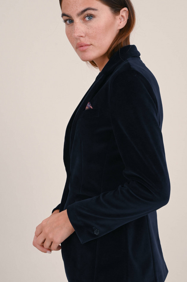 Circolo 1901 Long Blazer aus Samt in Navy
