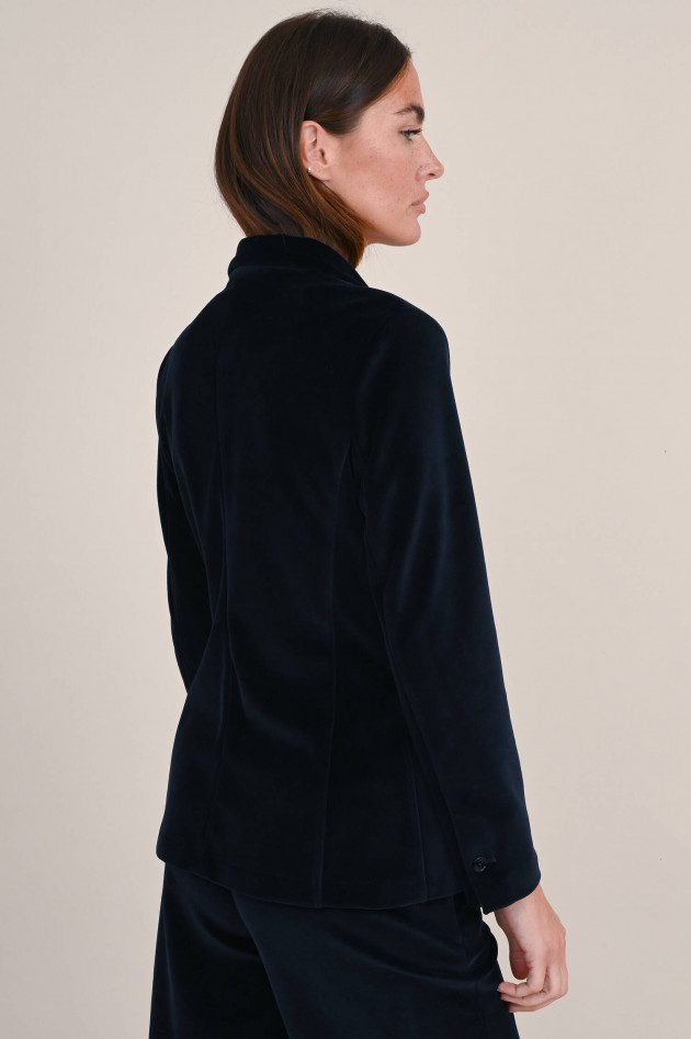 Circolo 1901 Long Blazer aus Samt in Navy
