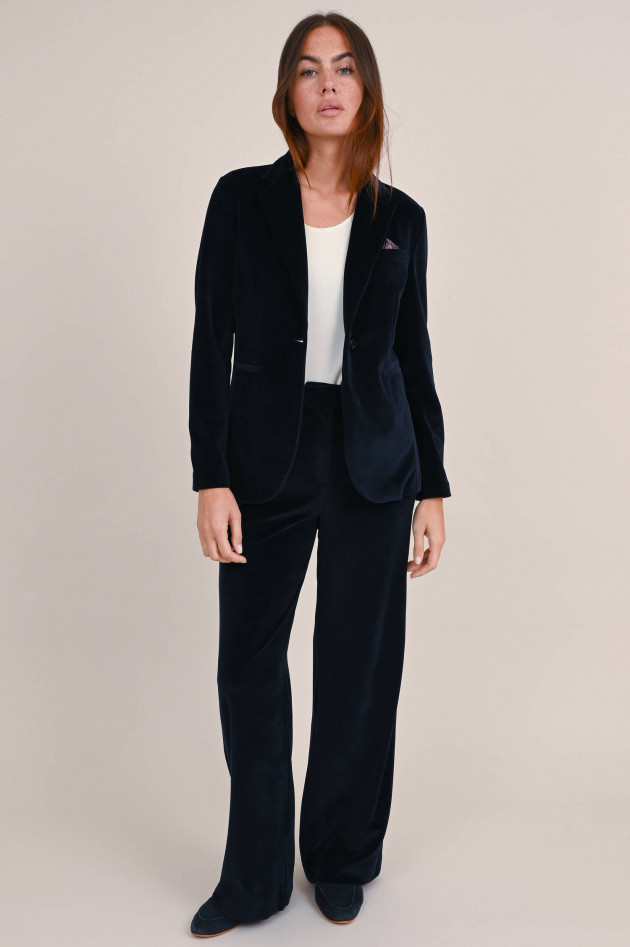 Circolo 1901 Long Blazer aus Samt in Navy