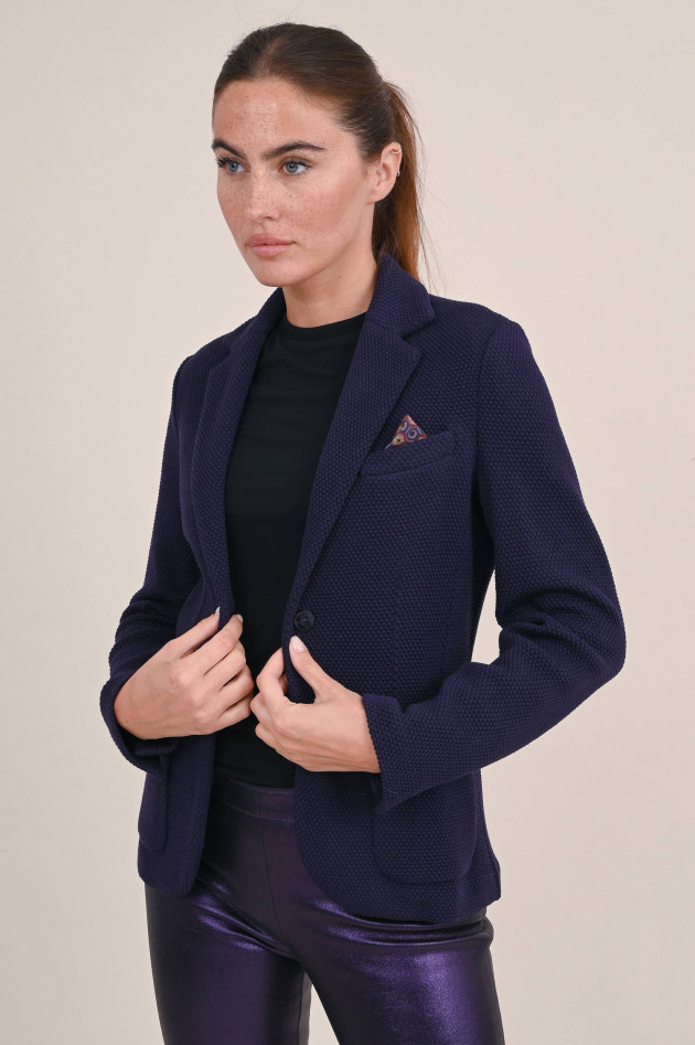 Circolo 1901 Einreihiger Blazer mit Struktur in Violett