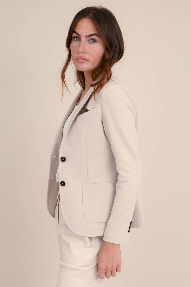 Circolo 1901 Einreihiger Jersey Blazer in Creme
