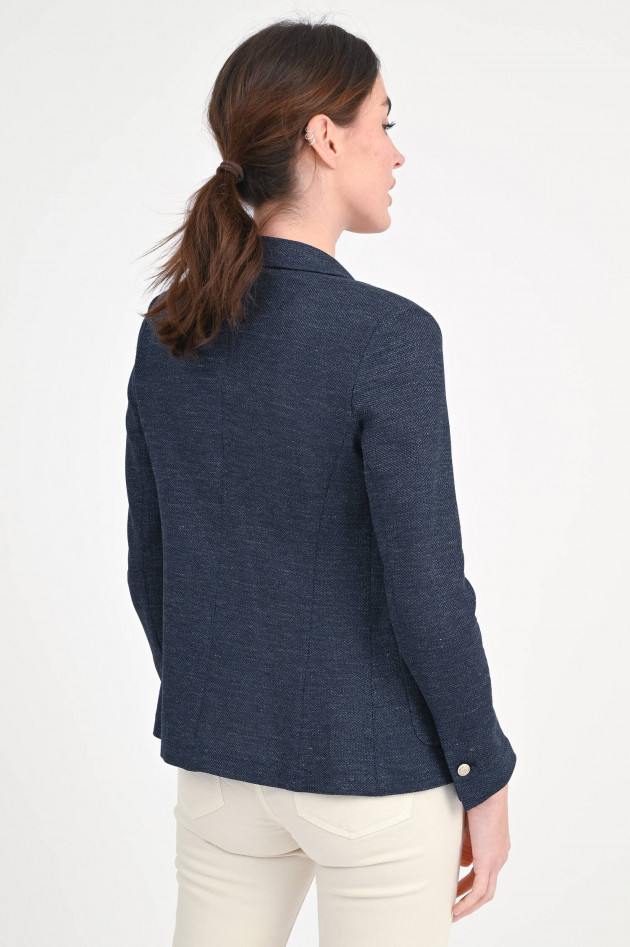 Circolo 1901 Einreihiger Leinen-Mix Blazer in Dunkelblau