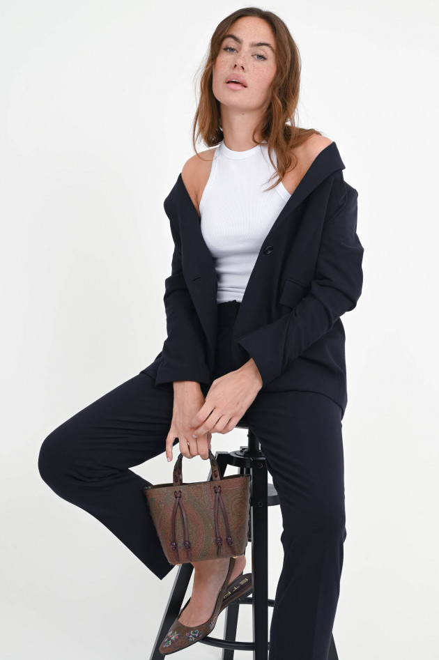 Circolo 1901 Blazer aus Baumwoll-Mix in Navy