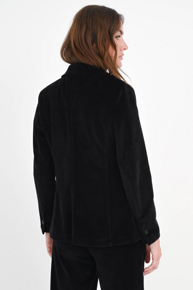 Circolo 1901 Taillierter Blazer aus Samt in Schwarz