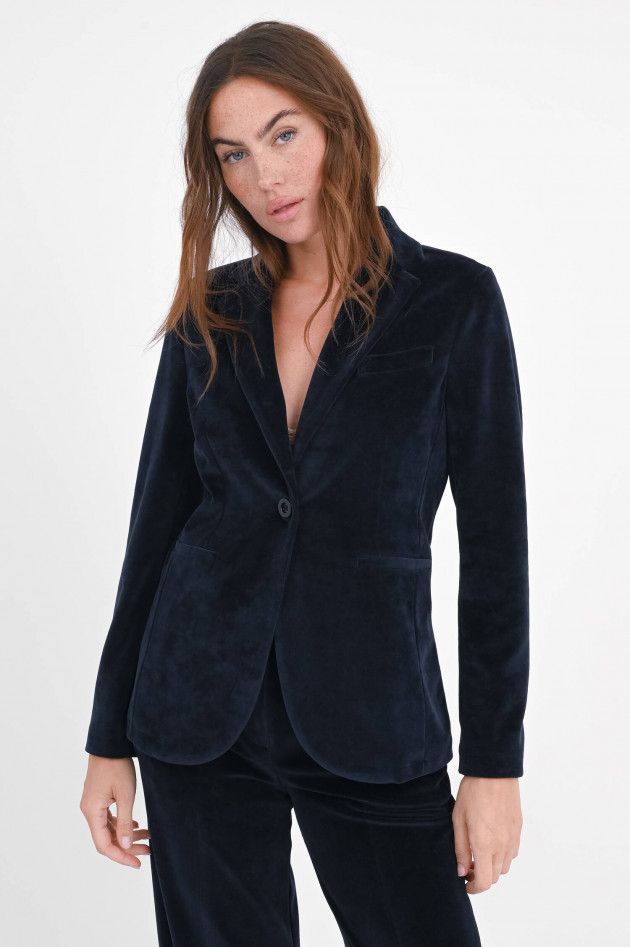 Circolo 1901  Taillierter Blazer aus Samt in Navy