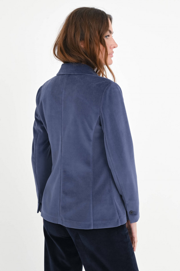Circolo 1901 Taillierter Blazer aus Samt in Sapphire