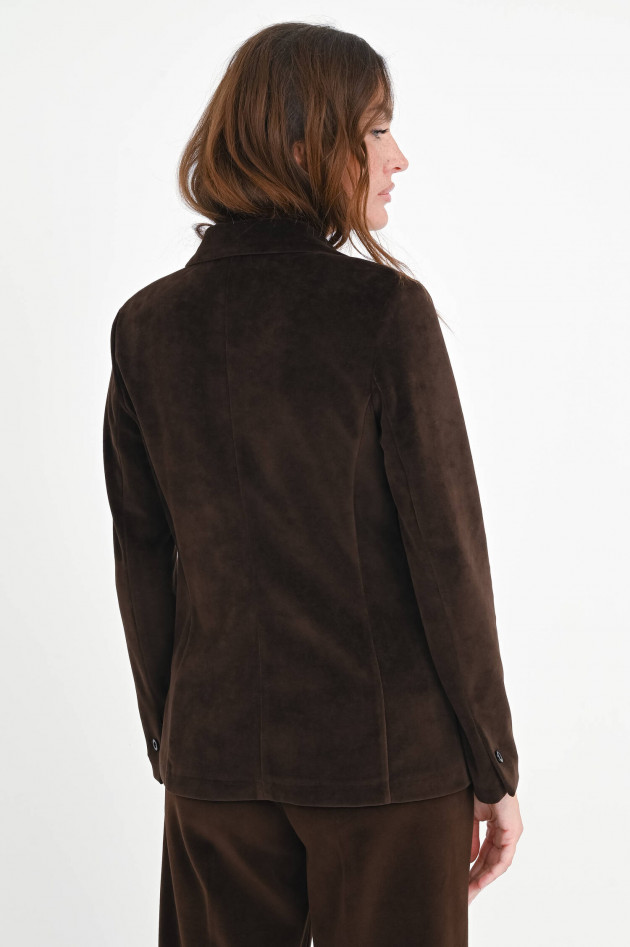 Circolo 1901  Taillierter Blazer aus Samt in Chocolate