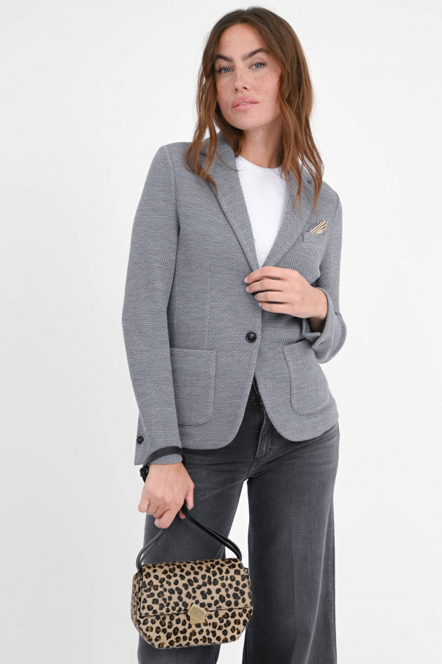 Circolo 1901 Woll-Blazer mit Struktur in Grey Melange