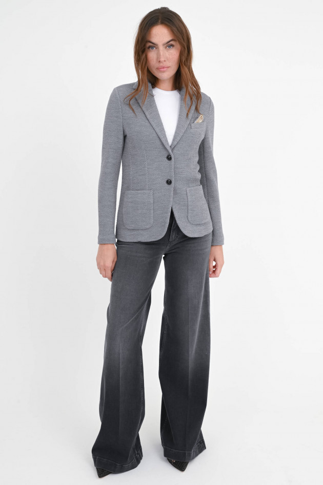 Circolo 1901 Woll-Blazer mit Struktur in Grey Melange