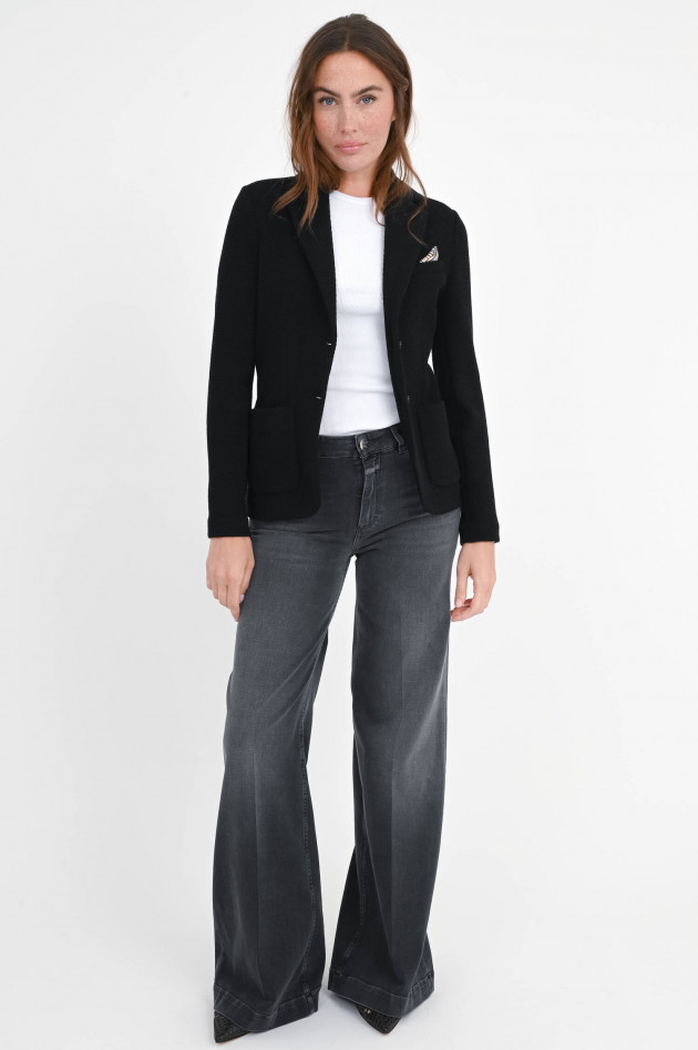 Circolo 1901 Woll-Blazer mit Struktur in Schwarz