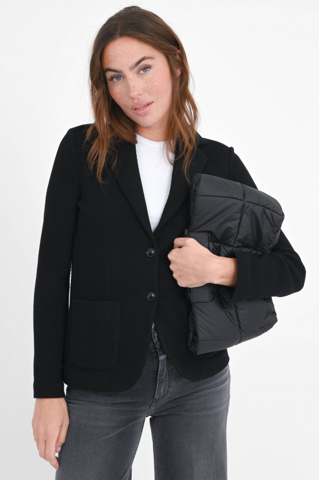 Circolo 1901 Woll-Blazer mit Struktur in Schwarz