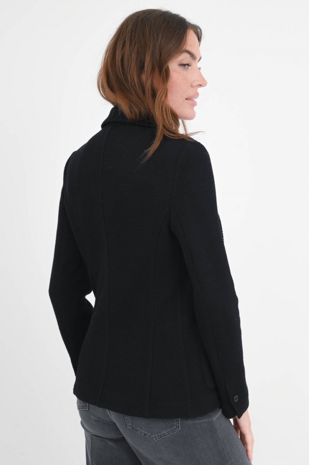 Circolo 1901 Woll-Blazer mit Struktur in Schwarz