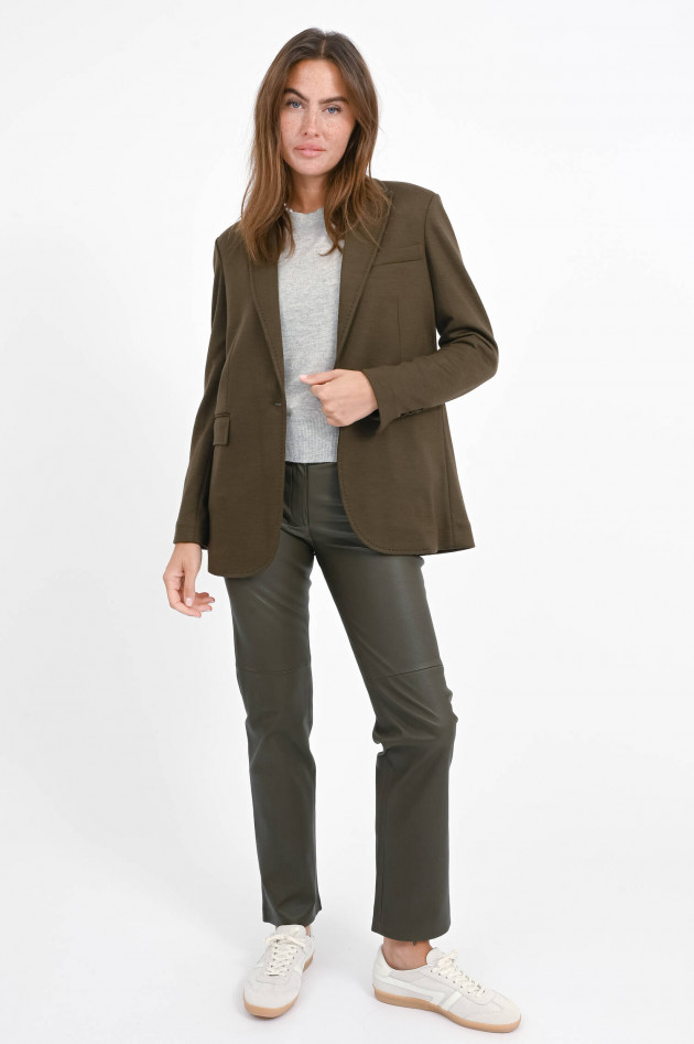 Circolo 1901 Einreihiger Woll-Cashmere-Blazer in Khaki