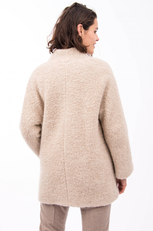 Circolo 1901 Oversized Jacke aus Schlingengarn in Beige