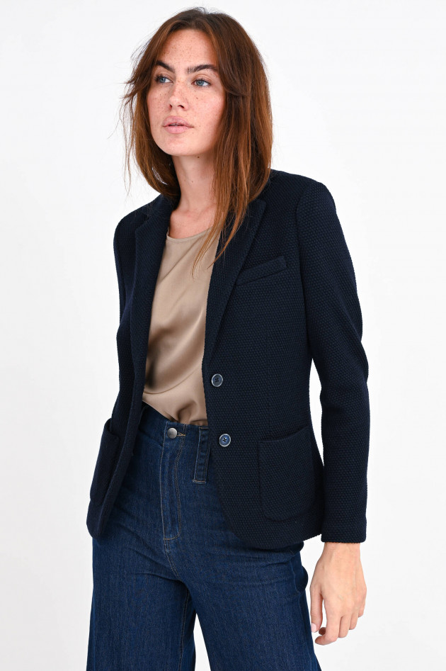 Circolo 1901 Strukturierter Blazer aus Wollmix in Navy