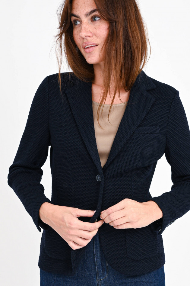 Circolo 1901 Strukturierter Blazer aus Wollmix in Navy