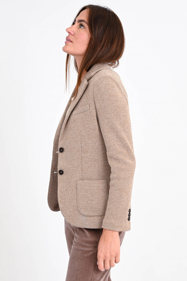 Circolo 1901 Strukturierter Blazer aus Wollmix in Sand
