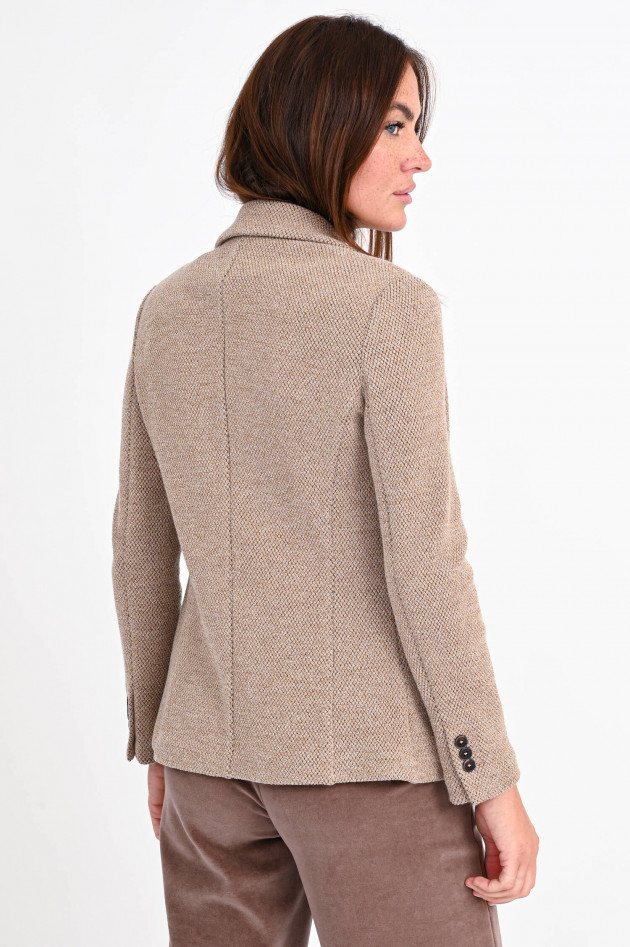 Circolo 1901 Strukturierter Blazer aus Wollmix in Sand
