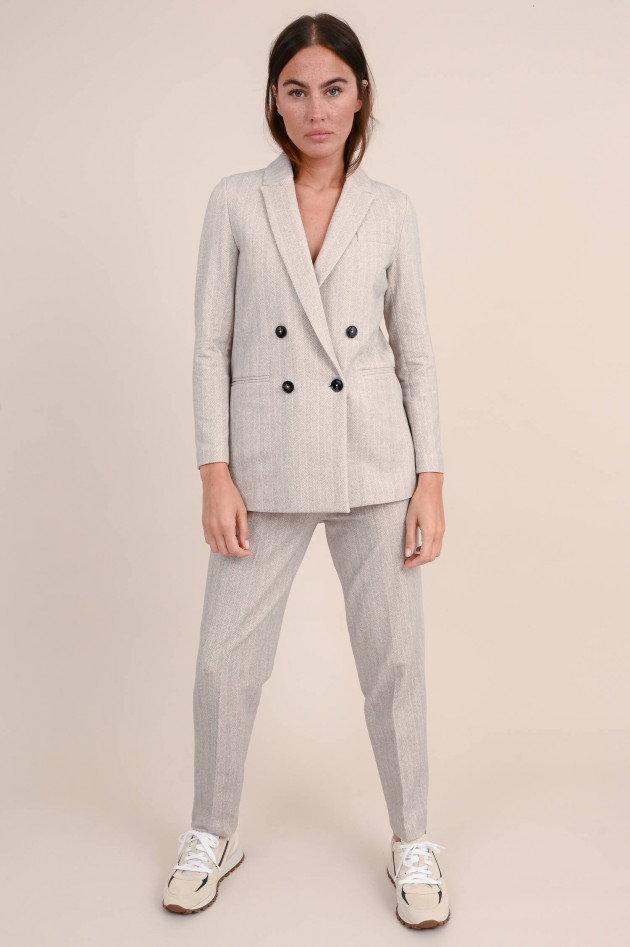 Circolo 1901 Blazer mit Fischgräten-Muster in Beige