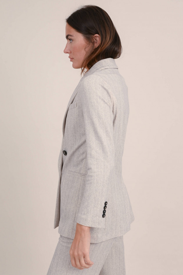 Circolo 1901 Blazer mit Fischgräten-Muster in Beige