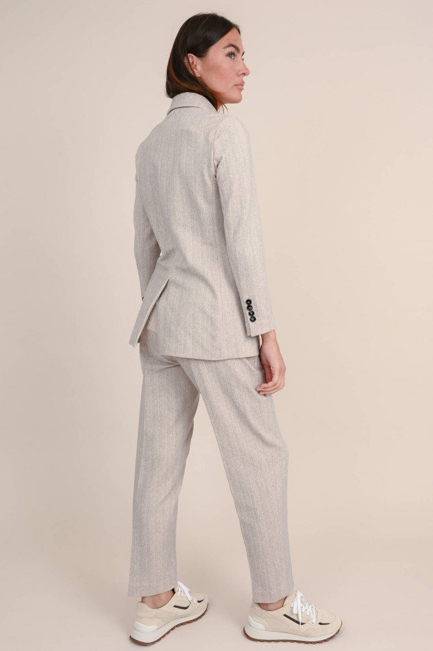 Circolo 1901 Blazer mit Fischgräten-Muster in Beige