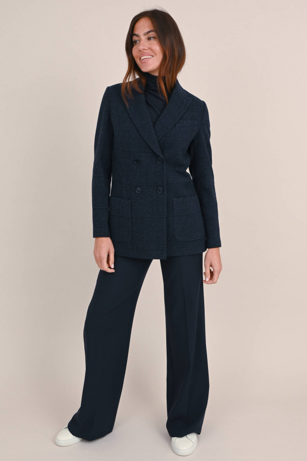 Circolo 1901 Doppelreihiger Blazer mit Karomuster in Navy