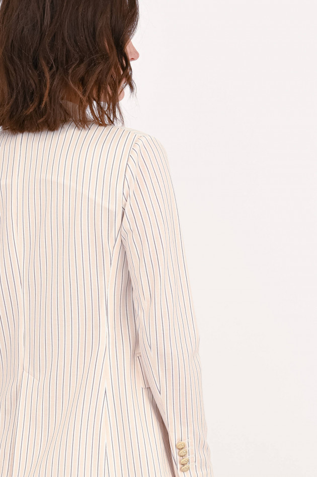 Circolo 1901 Doppelreihiger Blazer in Beige/Weiß gestreift
