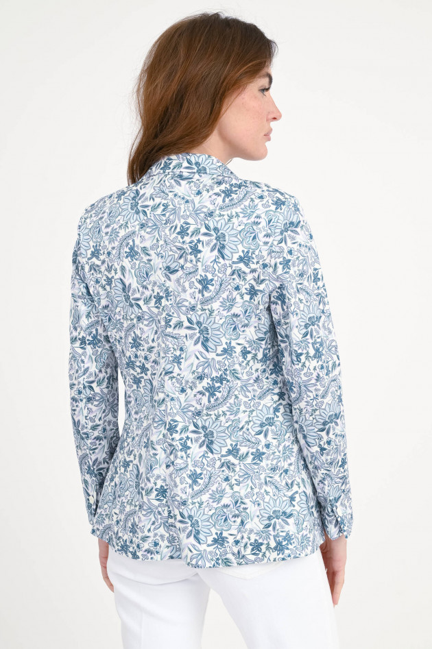 Circolo 1901 Einreihiger Blumenblazer in Blau/Lila/Weiß