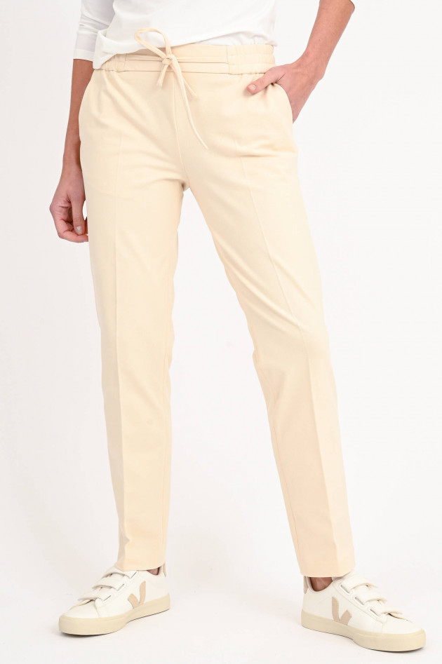 Circolo 1901 Piqué Chino mit elastischem Bund in Beige