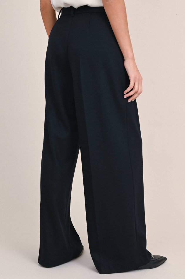 Circolo 1901 Weite Wollmix Hose in Midnight