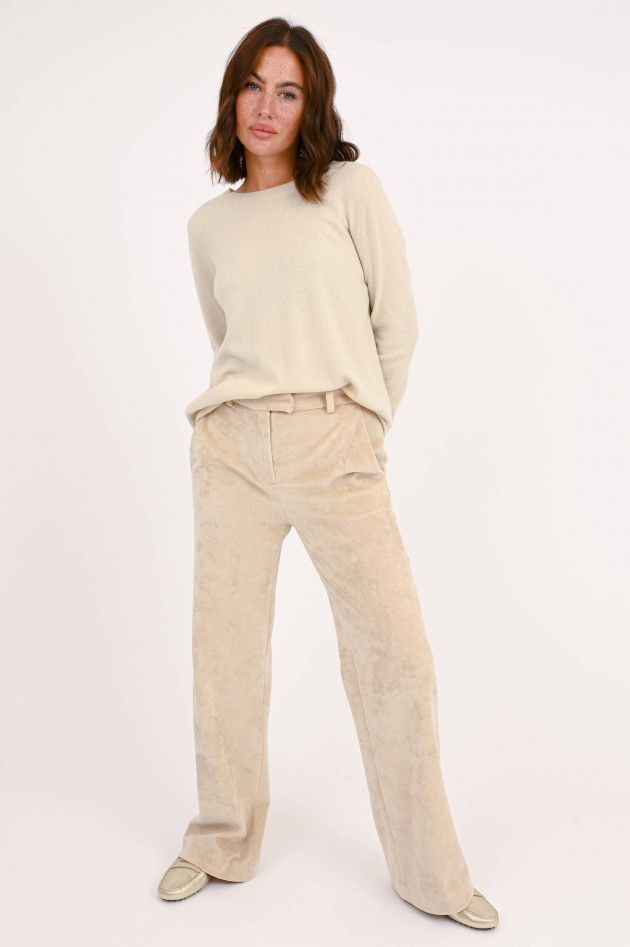 Circolo 1901 Weite Samthose in Creme