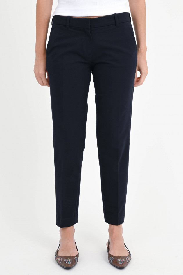 Circolo 1901 Schmale Hose aus Baumwoll-Mix in Navy
