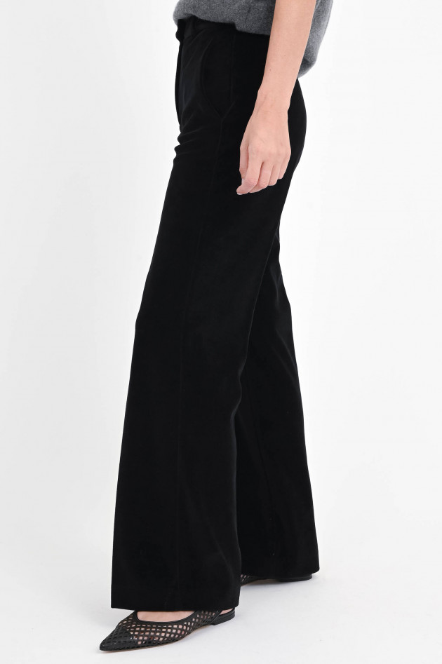 Circolo 1901 Samt-Hose in Schwarz