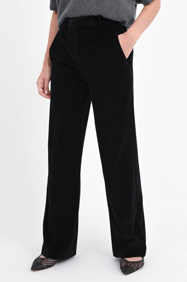 Circolo 1901 Samt-Hose in Schwarz
