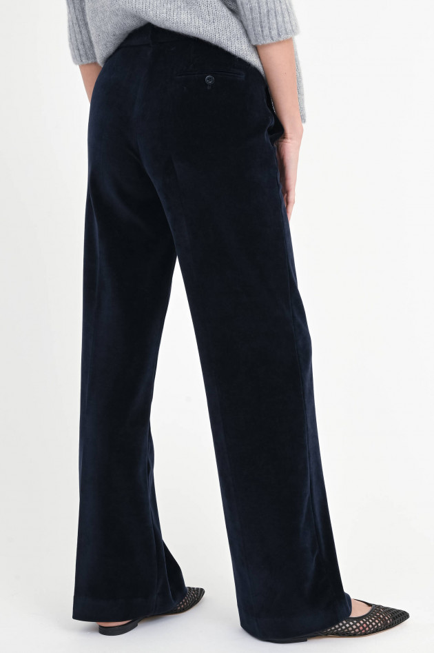 Circolo 1901 Samt-Hose in Navy