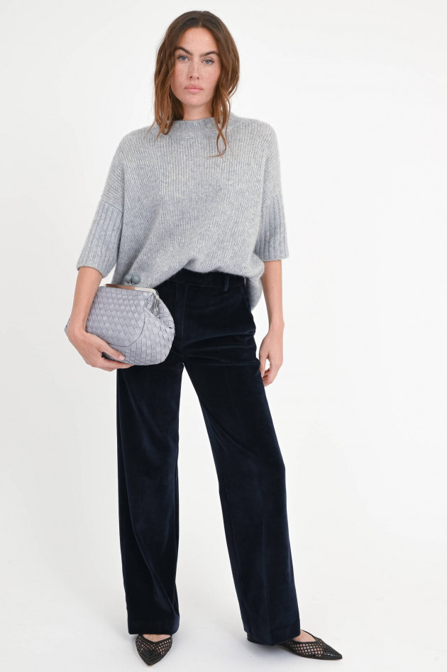 Circolo 1901 Samt-Hose in Navy