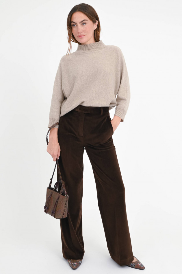 Circolo 1901 Samt-Hose in Chocolate