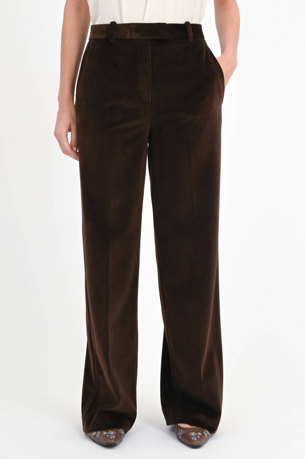 Circolo 1901 Samt-Hose in Chocolate