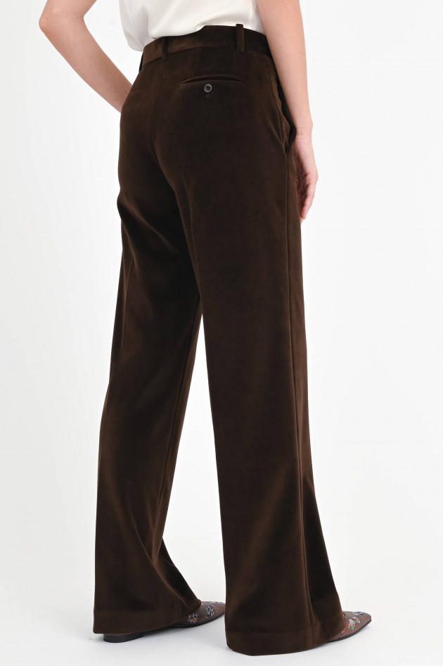 Circolo 1901 Samt-Hose in Chocolate