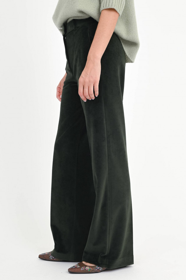 Circolo 1901 Samt-Hose in Dark Forest