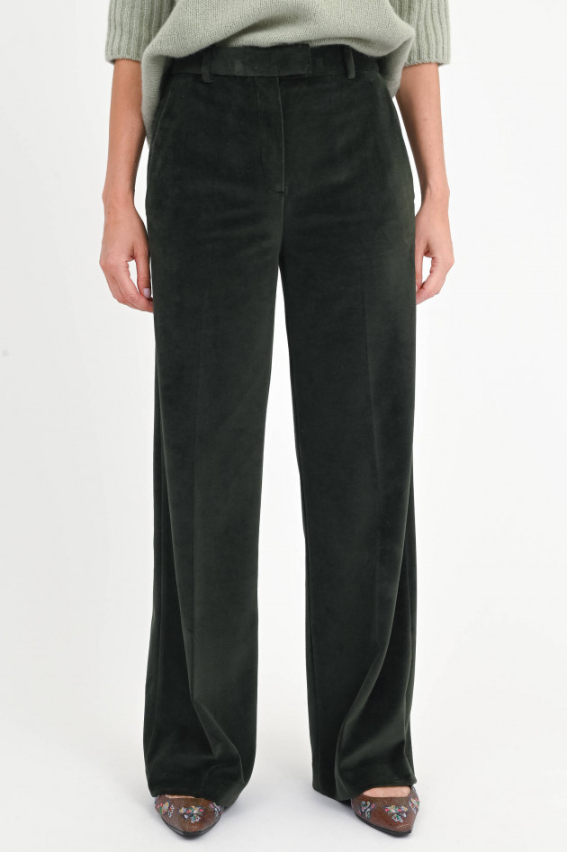 Circolo 1901 Samt-Hose in Dark Forest