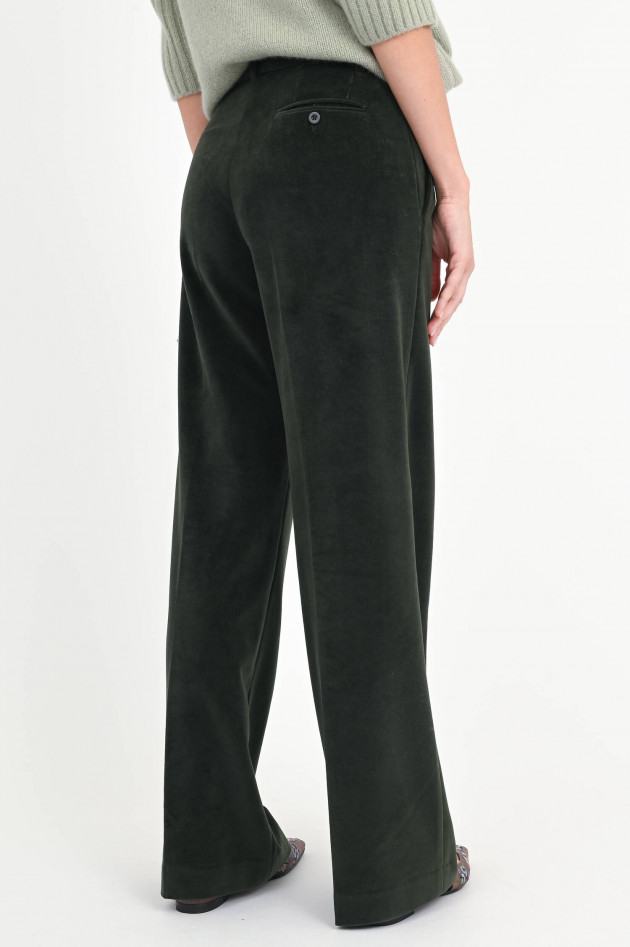 Circolo 1901 Samt-Hose in Dark Forest